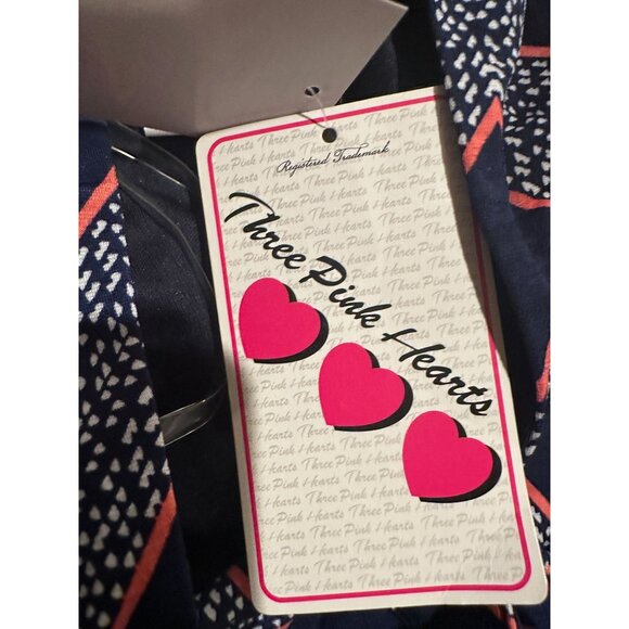 Chevron Maxi Dress NWT Size Small Navy Coral Pink White High Neck Sleeveless Sum - Picture 4 of 14